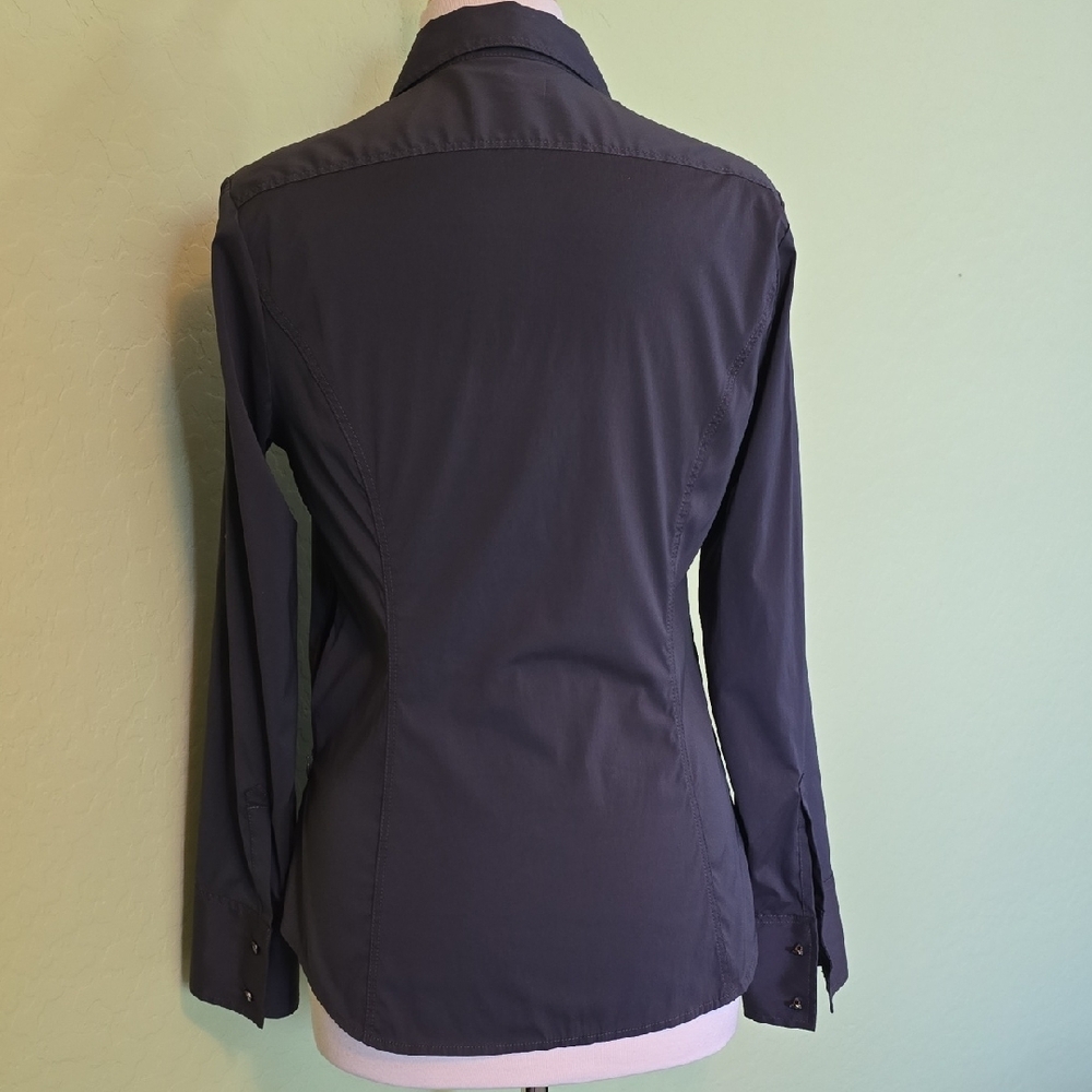 Express Dark Gray Button-Down Shirt for Women - Picture 6 of 9